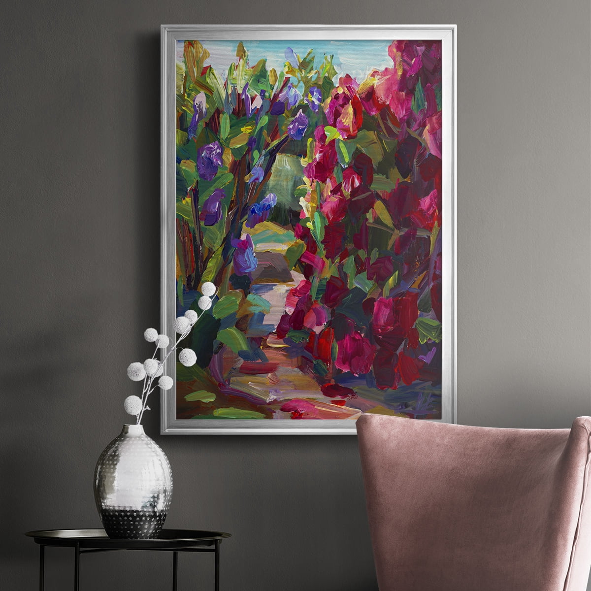 Lilacs & Rhodies Premium Framed Print - Ready to Hang