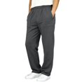 thumbnail image 2 of Boys Baggy Sweatpants Teens Athletic Joggers Lightweight Straight Leg Open Bottom Pants Trousers with Pockets Grey 5-16 Years, 2 of 8