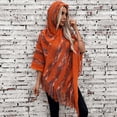 thumbnail image 5 of Shawl Wraps For Women Winter Women's Hooded Poncho Long Fringe Capes Boho Knit Shawl Mexican Hoodie Soft Asymmetrical Warm Pullover Scarf, 5 of 6