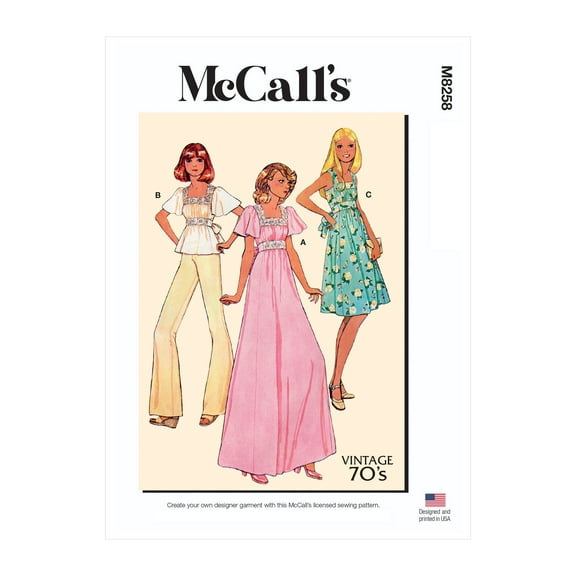 McCall's Sewing Pattern M8258 - Misses' Dresses and Top, Size: F5 (16-18-20-22-24)
