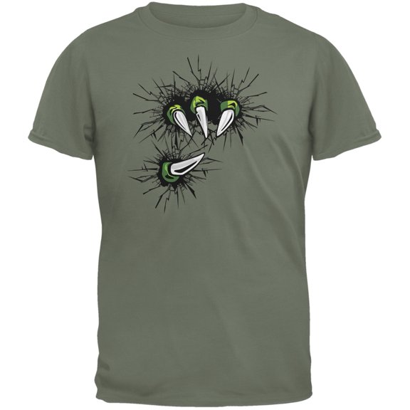 Dinosaur Claw Military Green Youth T-Shirt - Youth Large