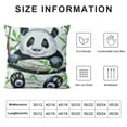 thumbnail image 6 of JRXY Smiles Panda Throw Pillow Covers Funny Cute Bears Hang Branch Bamboo Cushion Cover Comfortable Soft Breathable Home Decor Pillowcase,2 Pcs White, 6 of 6