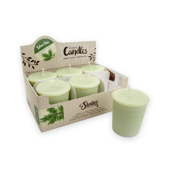 Tahoe Pine Soy Votive Candles - Scented with Essential & Natural Oils - 6 Green Natural Votive Candle Refills - Fresh & Clean Collection