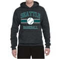 thumbnail image 2 of Wild Bobby City of Seattle Baseball Fantasy Fan Sports Unisex Hoodie Sweatshirt, Heather Black, Large, 2 of 6