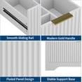 thumbnail image 7 of 36" Fluted Bathroom Vanity with Sink, Farmhouse Freestanding Bathroom Sink Cabinet with 2 Drawers & 1 Flip-Down Drawer, Easy Assembly & Cleaning, White, 7 of 7