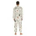thumbnail image 4 of FORMRS Onesies Pajama for Adults Unisex Hoodie Winter Jumpsuit One Piece Sleepwear, Sizes S-2XL, Beige Christmas Forest, 4 of 7
