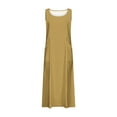thumbnail image 5 of POTETI Womens Dresses Plus Size Midi Summer Sleeveless Sundresses Tank Long Cotton Linen Dresses, 5 of 5