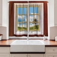 thumbnail image 2 of Ambesonne Rustic Kitchen Curtains, Meadow Grass Countryside, 55"x24", Multicolor, 2 of 3