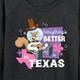 thumbnail image 3 of SpongeBob SquarePants - Everythings Better In Texas - Women's Lightweight French Terry Long Sleeve Shirt, 3 of 6