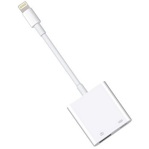 Lightning to USB3 Camera Adapter with Charging Port, Lightning Female USB OTG Cable Adapter for Select iPhone,iPad Models Support Connect Camera, Card Reader, USB Flash Drive, MIDI Keyboard