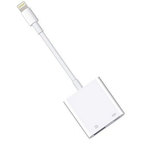 Lightning to USB3 Camera Adapter with Charging Port, Lightning Female USB OTG Cable Adapter for Select iPhone,iPad Models Support Connect Camera, Card Reader, USB Flash Drive, MIDI Keyboard