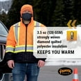 thumbnail image 2 of Pioneer High Visibility Reflective Insulated Freezer Jacket - Hi Vis Mens Work Jacket - Quilted Gusseted Action Back  Orange, 2 of 8