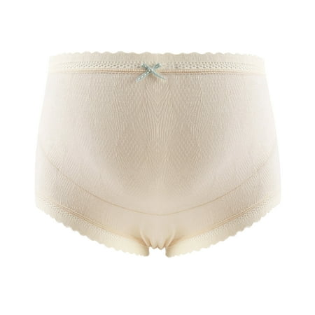 Bigersell Plus Size Cotton Underwear for Women Clearance Womens Underwears High Cut Panty Style P-1737 Cotton Boyshort Panties Thongs Ladies High Waist Briefs Mid Waist Women s Briefs Beige XL