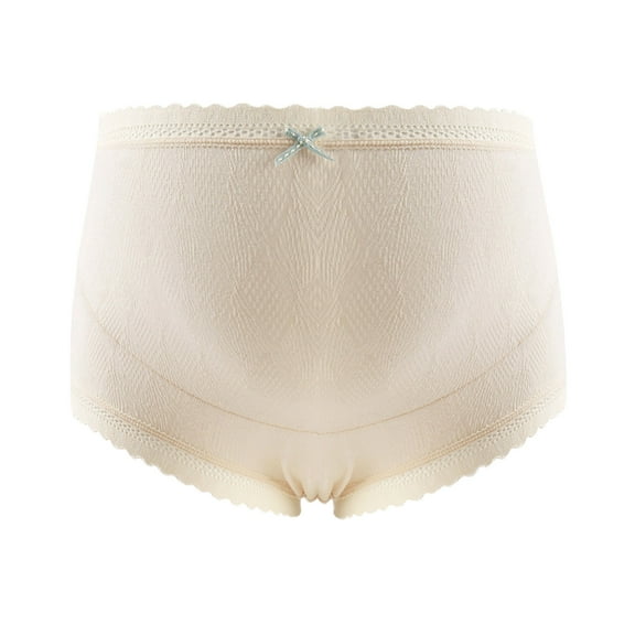 Bigersell Plus Size Cotton Underwear for Women Clearance Womens Underwears High Cut Panty Style P-1737 Cotton Boyshort Panties Thongs Ladies High Waist Briefs Mid Waist Women's Briefs Beige XL