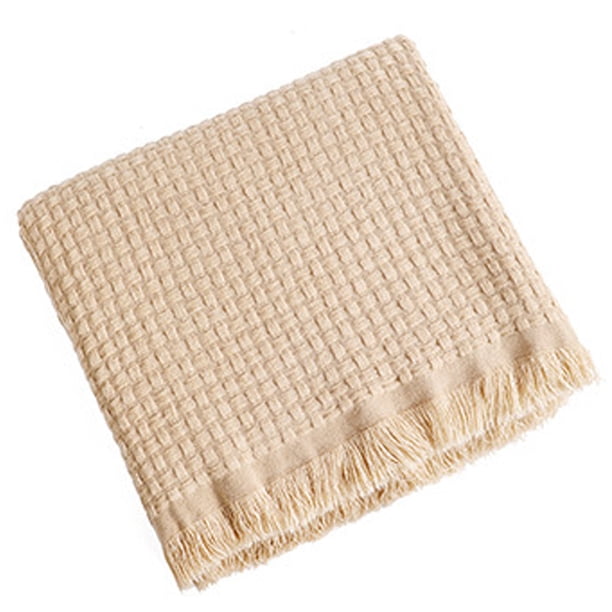 Manta para sofá, acogedora manta de punto tipo gofre, pequeña manta ligera de estilo rústico para otoño, para mujer, hombre, silla, sofá, decoración del hogar