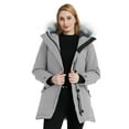thumbnail image 4 of Wantdo Women's Plus Size Winter Jacket Heavyweight Winter Coat Thickened Warm Parka Gray 2XL, 4 of 9