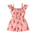 thumbnail image 1 of Gibobby pantalones siameses color liso Mono con patrón de para niñas, peleles de pierna ancha para adolescentes, pantalones cortos informales de verano para niños(Rosa， 2-3 Años), 1 of 5
