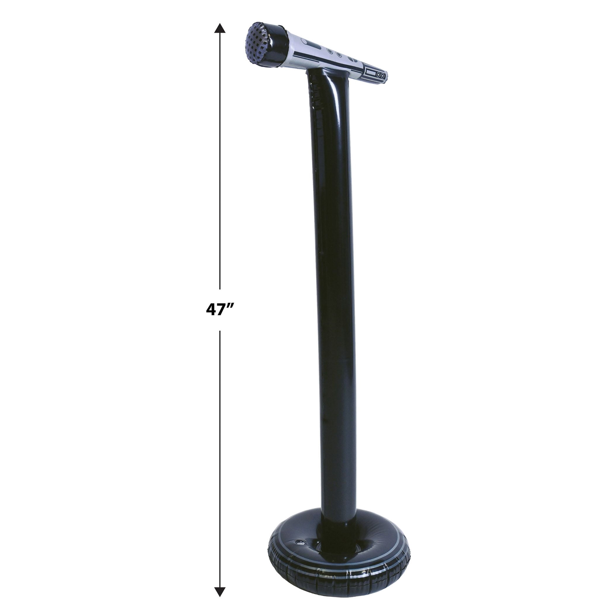 6 Pack Bulk Inflatable Microphone Stand 3 ft 11 inch Music Prop
