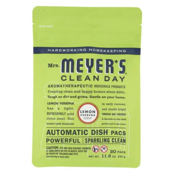 MRS MEYERS CLEAN DAY AUTO DISH PCKT LMN VERBE 12.7 OZ - Pack of 6
