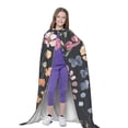 thumbnail image 4 of Honeii Wildflower Watercolor 1 Print Poncho Cape, Cloak Coat, Snuggly Hooded Wearable Blanket, Hooded Cape For Teenagers,Halloween Costumes-Large, 4 of 7
