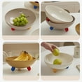 thumbnail image 6 of THLKIF Fruit Bowl Three-Legs Ceramic Fruit Bowl for Kitchen Counter, Fruit Basket Decorative Candy Bowl for Table Décor, Round Large Bowls Key Bowl Home Table Décor, 6 of 9