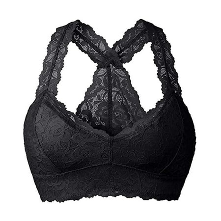 

Mackneog Best Bras for Women New Women Plus Size Vest Crop Wire Free Bra Lingerie Sexy V Neck Underwear Lingerie S 3XL Polyester Push Up Bras for Women