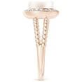 thumbnail image 3 of ANGARA Freshwater Cultured Pearl Ring with Beaded Split Shank in 14K Rose Gold for Women | June Birthstone, Birthday, Anniversary, Jewelry Gift for Women | Pearl Ring, 3 of 9