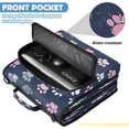 thumbnail image 6 of Zipper Binder with Shoulder Strap 2 inch 3 Ring Waterproof File Folder Organizer Bag 500 Sheet Cute Cat Paw Pattern, 6 of 8