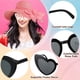 thumbnail image 5 of Juego de 6 Sombreros de Verano de Ala Ancha para Mujer Jeyiour con Gafas de Sol en Forma de Corazón, 5 of 6