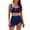 Dark Blue, variant on 2 Piece Bikini Set Swimsuit High Waisted Textured Summer Beach Swim Bathing Suits Hot Pink ,S