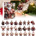 thumbnail image 2 of Calendario de Adviento de Papá Noel con músculos fuertes Calendario de Adviento 2024 Decoración navideña Pequeño colgante Caja de regalo Figura de juguete divertida para niños, 2 of 5