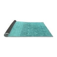 thumbnail image 2 of Ahgly Company Indoor Square Abstract Light Blue Modern Area Rugs, 5' Square, 2 of 4
