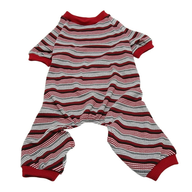 Puppy Jumpsuit Pullover Design 4 Legged Fashionable Striped Dog Pajamas Warm Machine Washable for Daily ANGGREK Otros