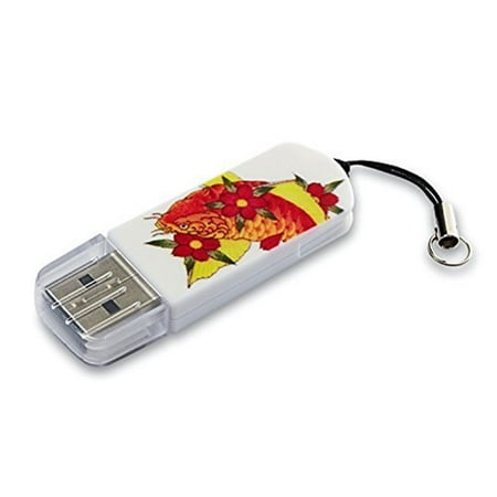 Verbatim 8gb Mini Usb Flash Drive, Tattoo Series - Koi - 8 Gb (98661)