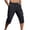 Z09 Black, variant on Mifsaly Capri Cargo Pants for Men with 4 Pockets Drawstring Elastic Waist Baggy Cropped Hiking Pant Summer Outdoor Workout Clothes XXXL