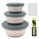thumbnail image 1 of Muyoka 3 cuencos plegables con tapa de 300 ml, 650 ml, 900 ml, contenedor redondo de almacenamiento de alimentos, cuencos portátiles para acampar, contenedores de almuerzo, cuencos de preparación/alma Muyoka Hogar, 1 of 6