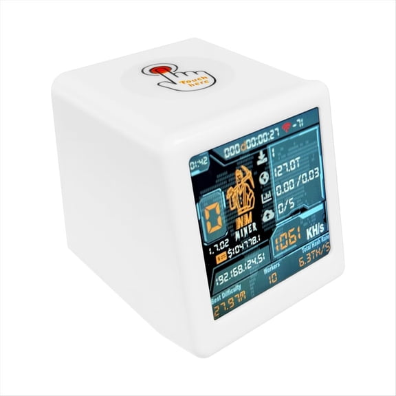 NM TV NMMiner Smart TV 1060KH/S Hashrate Nerdminer V2 ESP32 BTC SOLO Lottery Miner & Smart Gift Home Desktop Clock White