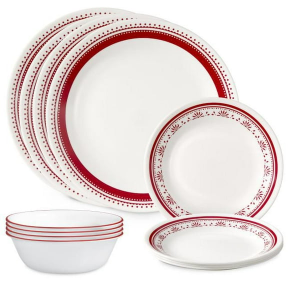Corelle Sadie 12-Piece Glass Dinnerware Set (Service for 4), Corelle 12pc Set Sadie