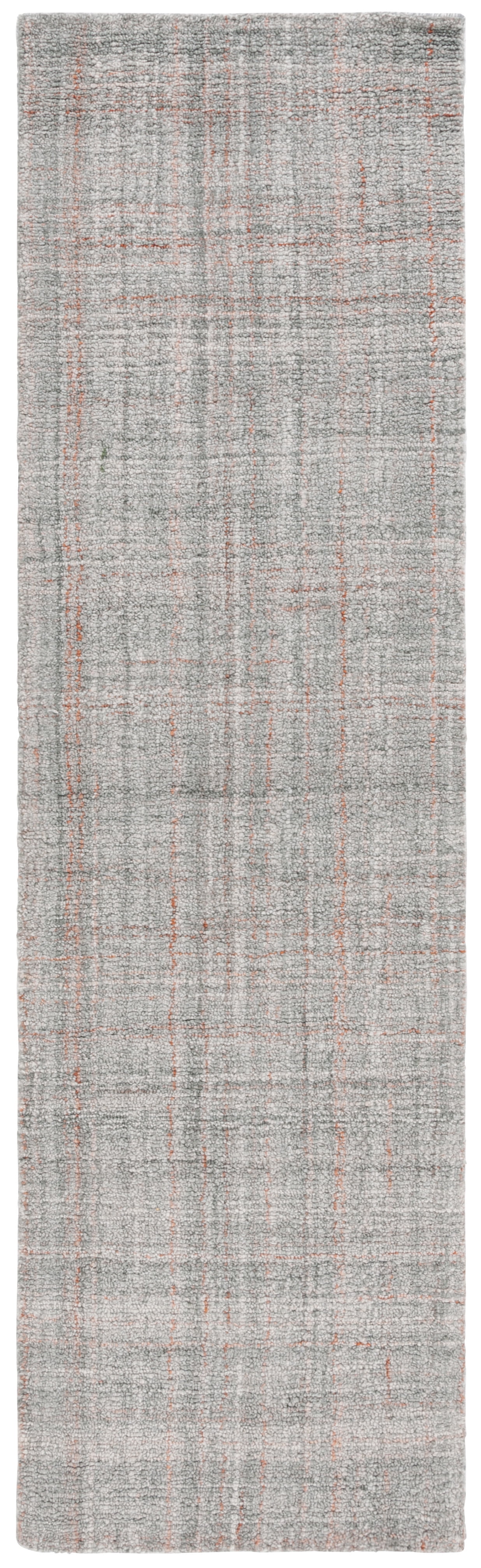 SAFAVIEH Abstract Irene Striped Runner Rug, Grey/Rust, 2'3" x 8'