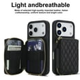 thumbnail image 2 of Crossbody Wallet Case for iPhone 17 Pro, RFID Blocking Zipper Handbag Purse Flip Cover, Kickstand Folio Case Card Slots Holder Wrist Strap Lanyard, 2 of 9