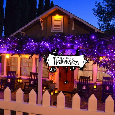 Solar Lights Halloween Outdoor Decor 72ft 200 LED 8 Fashion Solar Powered String Lights