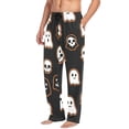 thumbnail image 3 of Men's Pajama Bottoms Cartoon Skull and Ghost Men's Cotton Pajama Pants Men's Loose Printed Pajama Pants Casual Pants with Pockets, 3 of 6
