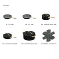 thumbnail image 3 of Beautiful 12-Piece Cookware Set, Pots and Pans with Strainer Lids and EverGood Ceramic Nonstick Coating, Black Sesame by Drew Barrymore, 3 of 17