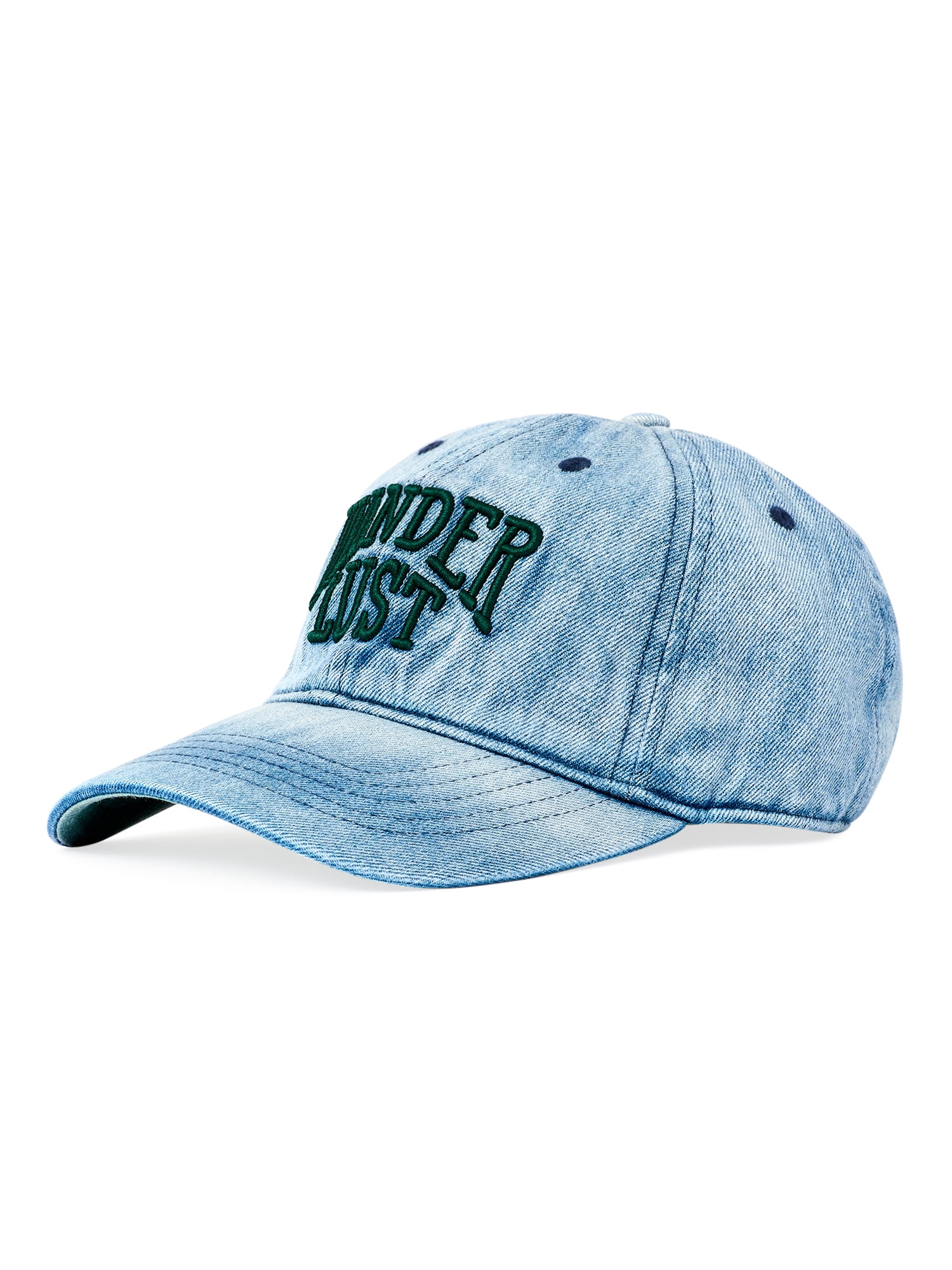 Time and Tru Women's Washed Denim Wander Lust Baseball Cap