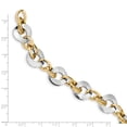 thumbnail image 3 of 14k Two-tone Polished Fancy Link Bracelet in 14k Yellow and White Gold, 3 of 3