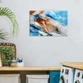 thumbnail image 5 of Blue Abstract Marble Canvas Wall Art Black and Gray Wall Decor Watercolor Texture Prints Pictures Minimalist Painting Modern Nordic Fluid Posters Artwork for Living Room Bedroom Decoration 12x16", 5 of 6