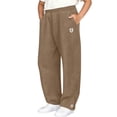 thumbnail image 2 of Gamviast Boys Open Bottom Sweatpants with Ankle Zippers Casual Athletic Track Pants Elastic Waist Relaxed Fit Back To School Gym Lounge Pants with Pockets Khaki 5-6Years, 2 of 8