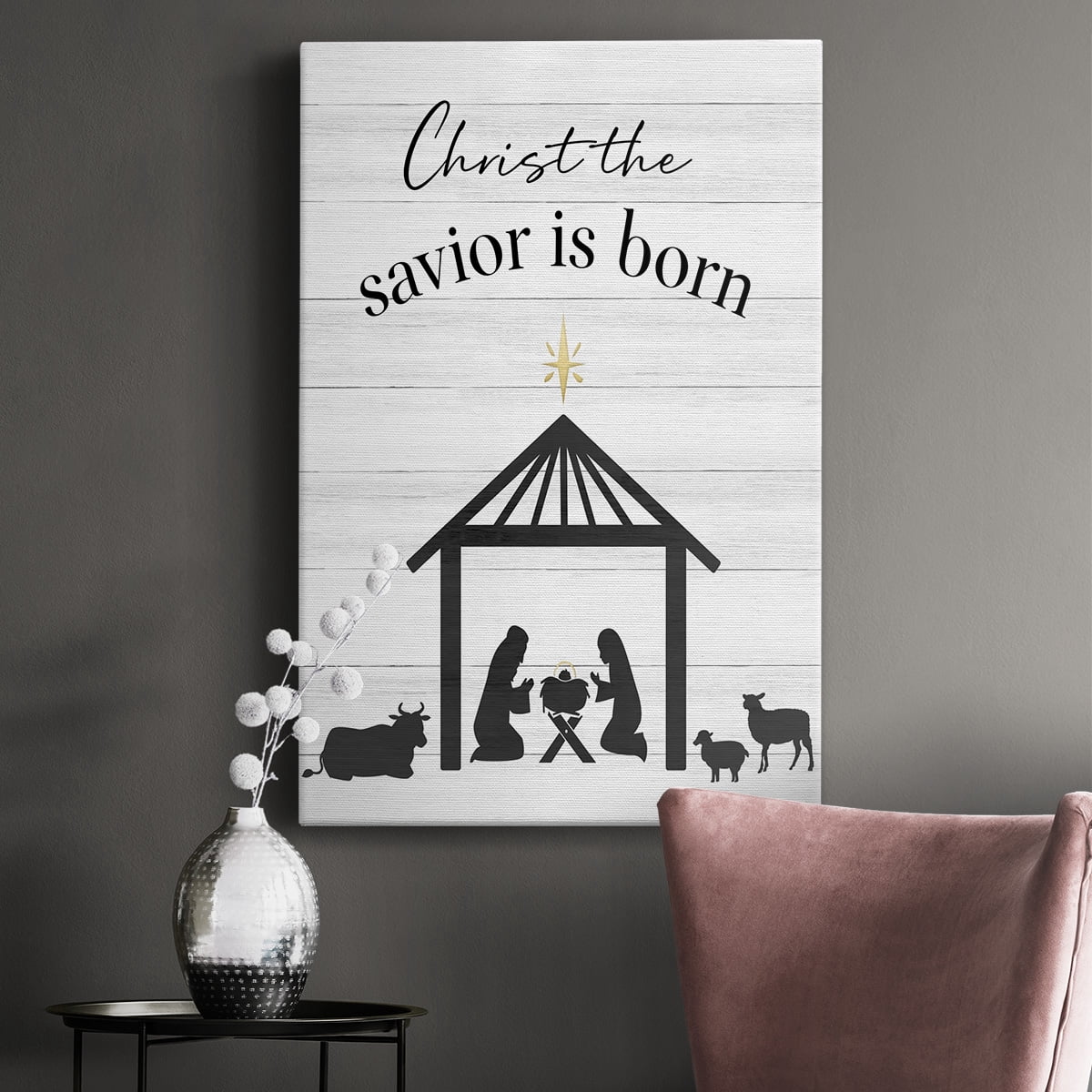 The Savior is Born Premium Gallery Wrapped Canvas - Ready to Hang