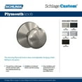 thumbnail image 7 of Schlage Fc21-Ply-Kin Custom Plymouth Passage & Privacy Door Knob Set - Chrome, 7 of 7