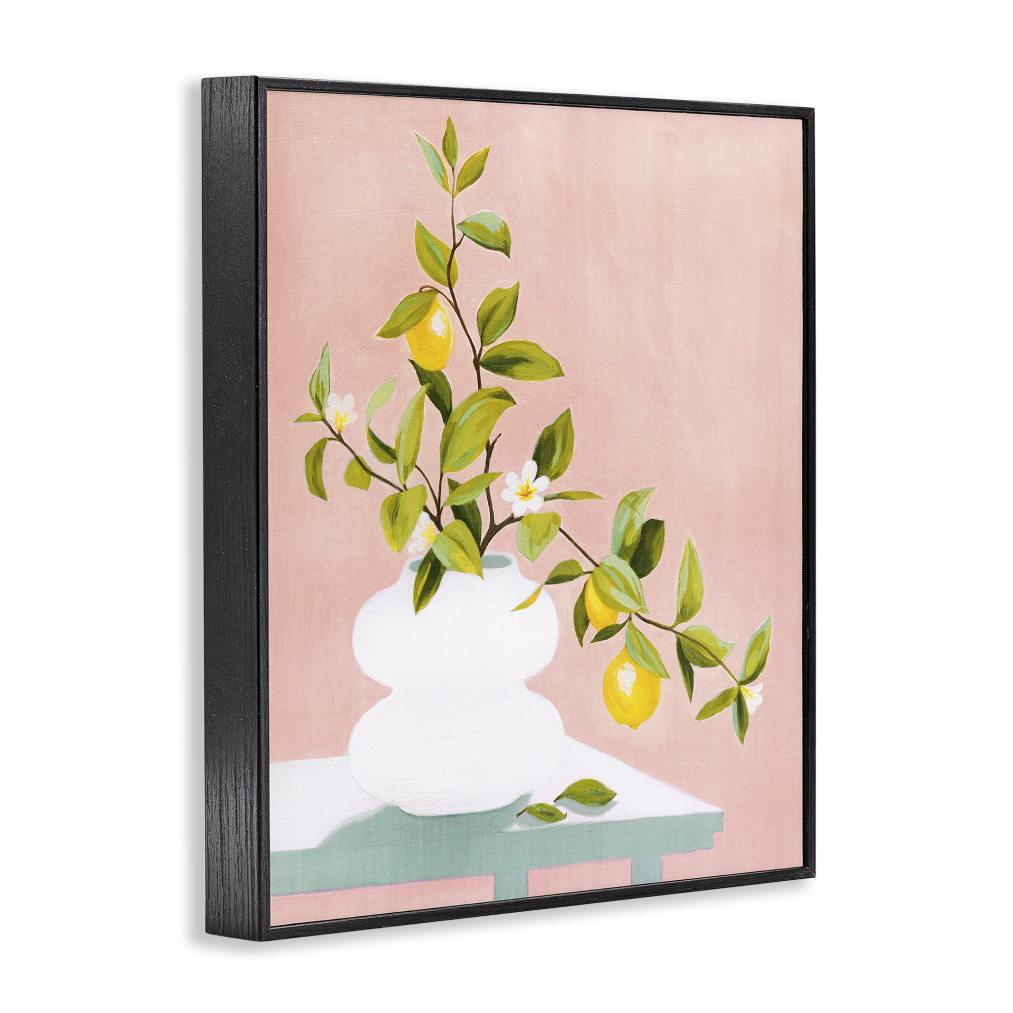 Stupell Industries Afternoon Limoncello Plant Black Framed Giclee Art, design by Grace Popp